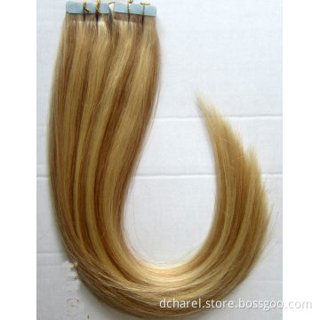 Piano Color of Blue Tape Weft Hair
